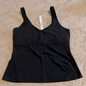 Lululemon black size 6 align tank top with bra shelf